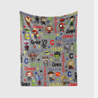 Personalized Superhero Blanket