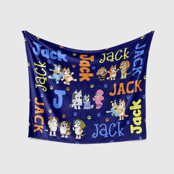 Personalized Bluey Blanket