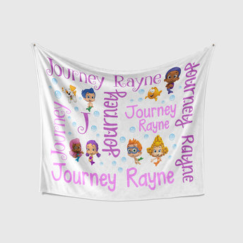 Personalized Bubble Guppies Blanket