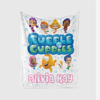 Personalized Bubble Guppies Throw Blanket