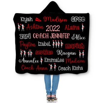 Hooded Cheer Coach Sherpa Blanket