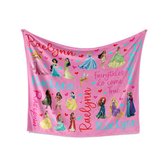 Personalized Disney Princesses Blanket