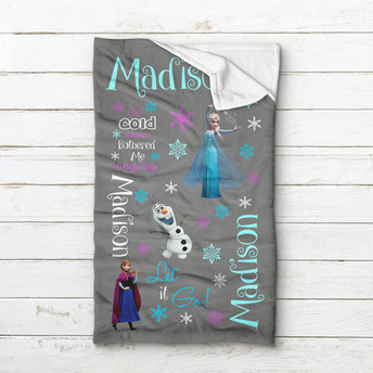 Personalized Disney Frozen Minky Sleeping Bag