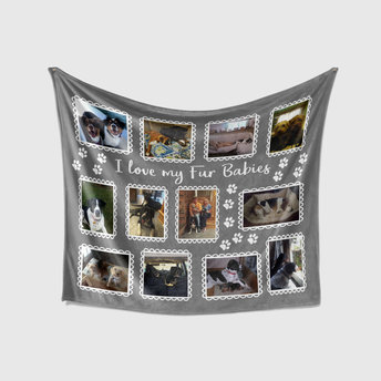 Personalized Photo Memorial Blanket for Pets