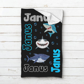 Personalized Shark Sleeping Bag With Name