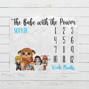 Personalized Labyrinth Milestone Blanket
