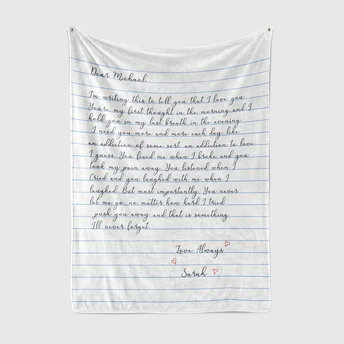 Custom Love Letter Blanket