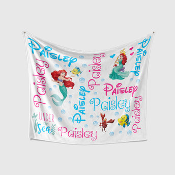 Personalized Little Mermaid Blanket