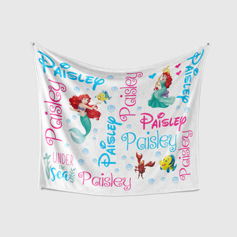 Personalized Little Mermaid Blanket