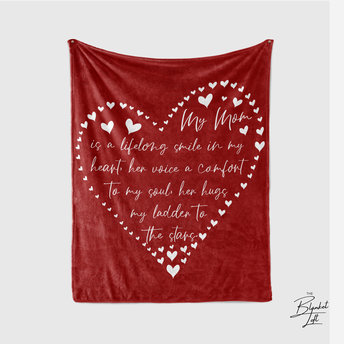 Custom Heart Quote Blanket