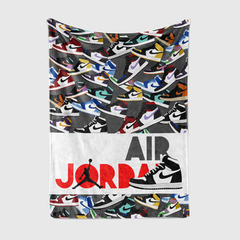 Personalized Nike Air Jordan Sneakers Blanket