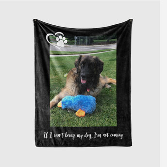 Personalized Pet Photo Quote Blanket