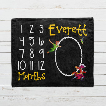 Personalized Peter Pan Milestone Blanket