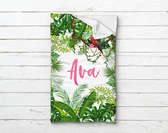 Personalized Rain Forest Sleeping Bag With Name