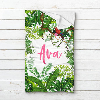 Personalized Rain Forest Sleeping Bag With Name