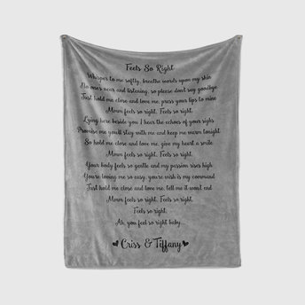 Custom Song Lyric Blanket