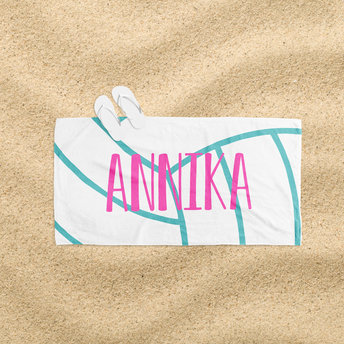 Personalized Volleyball Beach Towel
