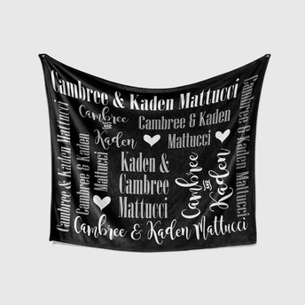 Personalized Wedding Name Blanket