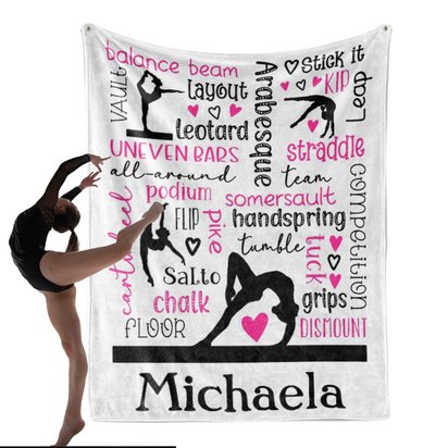 Personalized Blanket for Gymnast