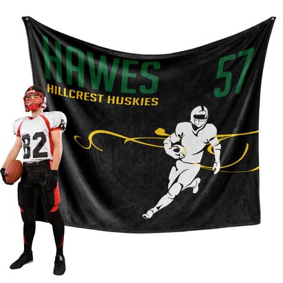 Custom Football Team Blanket