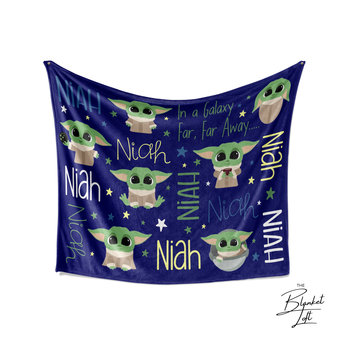 Baby Yoda Grogu Blanket Personalized