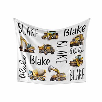 Yellow Iron Equipment Personalized Blanket