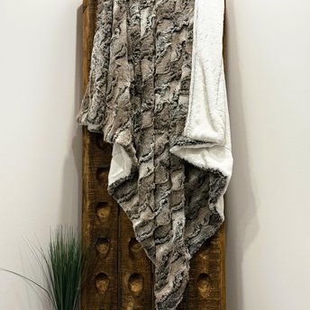 Wild Rabbit Frosted Sand Luxe Minky Blanket