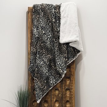 Cheetah Frosted Sand Luxe Minky Blanket
