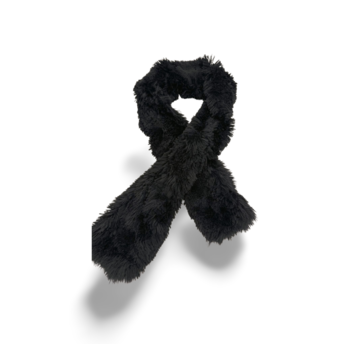 Black Shaggy Minky Scarf