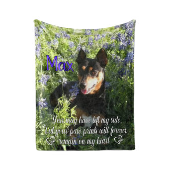Personalized Dog Photo Blanket with Quote