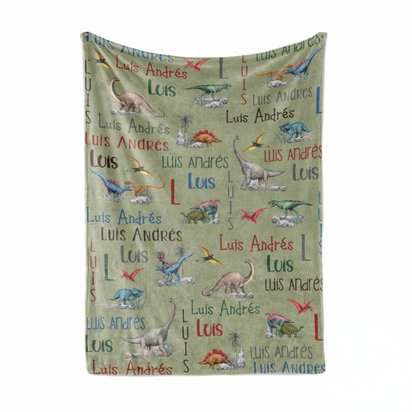 Dinosaur Blanket Personalized