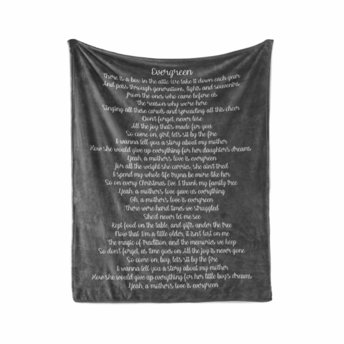 Custom Song Lyric Blanket