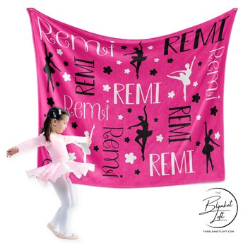 personalized ballet dancer blanket