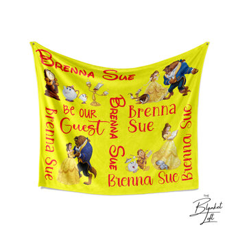 Personalized Beauty and the Beast Blanket