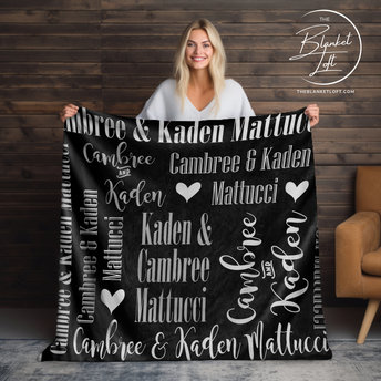 Personalized Couple's Name Blanket