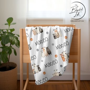 Personalized Funny Cow Baby Blanket