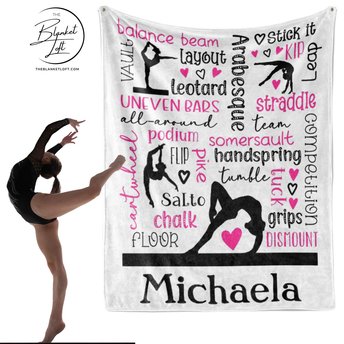 Personalized Blanket for Gymnast