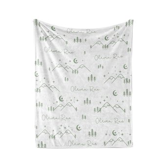 Personalized Boho Mountain Adventure Blanket