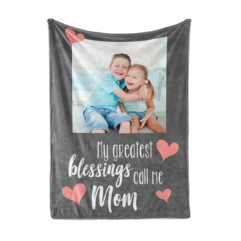 Custom Mothers Day Photo Blanket