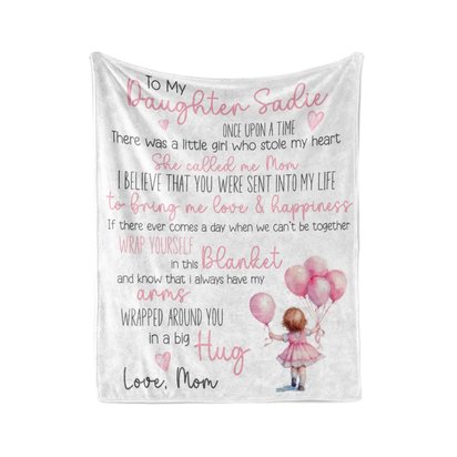 Personalized To My Daughter Throw Blanket
