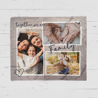 together we are family photo blanket