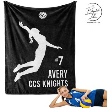 Personalized Girls Volleyball Blanket 