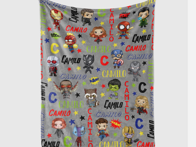Personalized Superhero Blanket