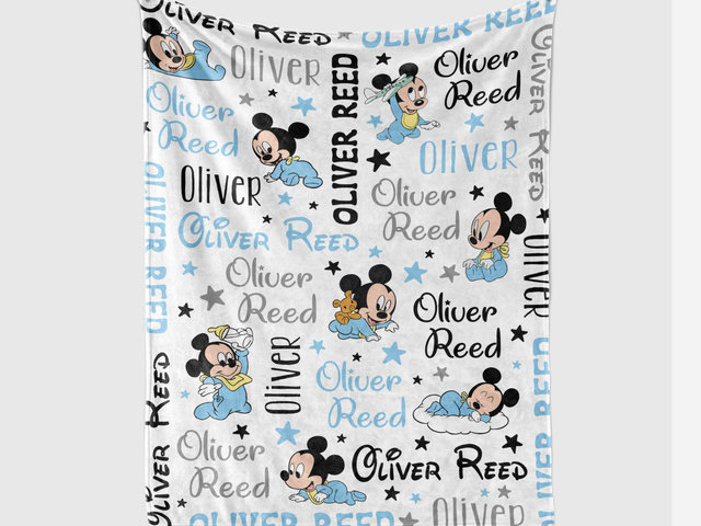 Custom Baby Mickey Mouse Blanket