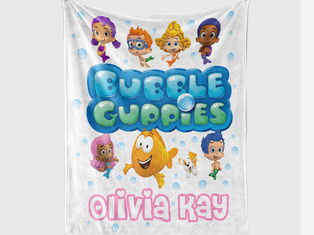 Personalized Bubble Guppies Throw Blanket
