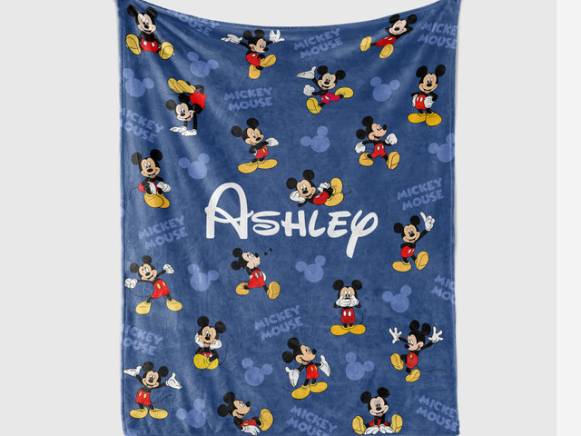 Personalized Classic Mickey Mouse Blanket