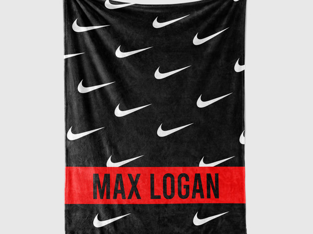 Personalized Nike Name Blanket