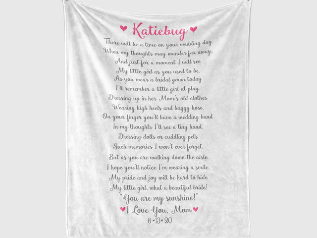 Custom Poem Wedding Blanket