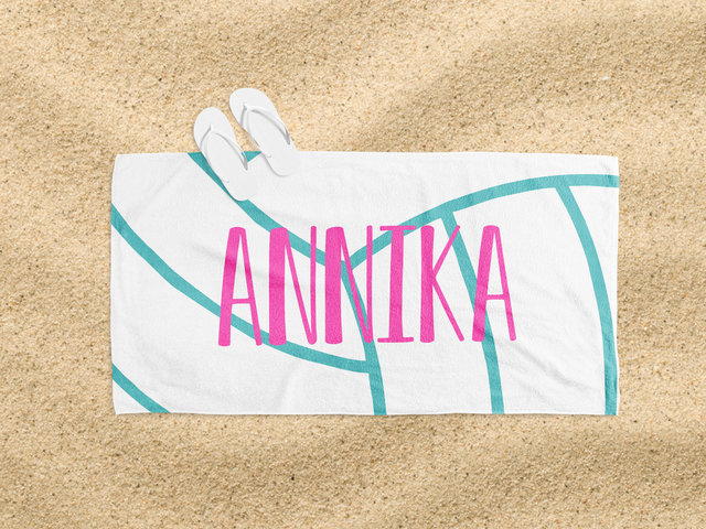 Personalized Volleyball Beach Towel