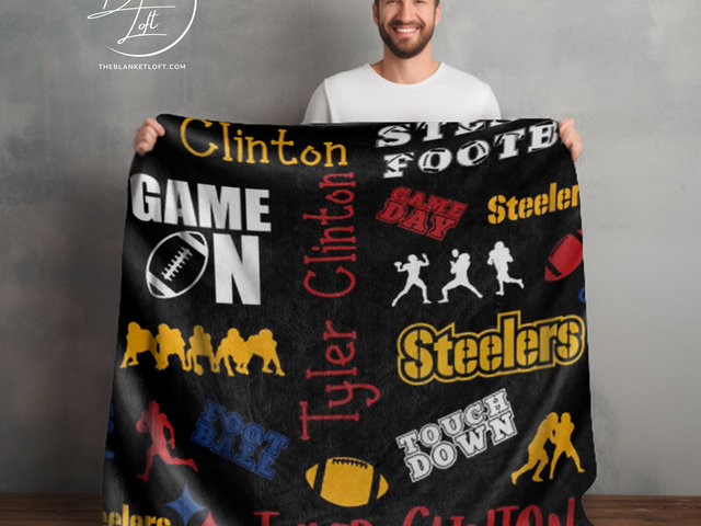 Personalized Football Team Sports Blanket